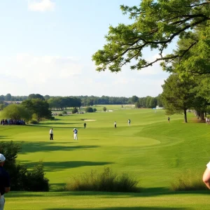 Golfers playing at the Arnold Palmer Invitational
