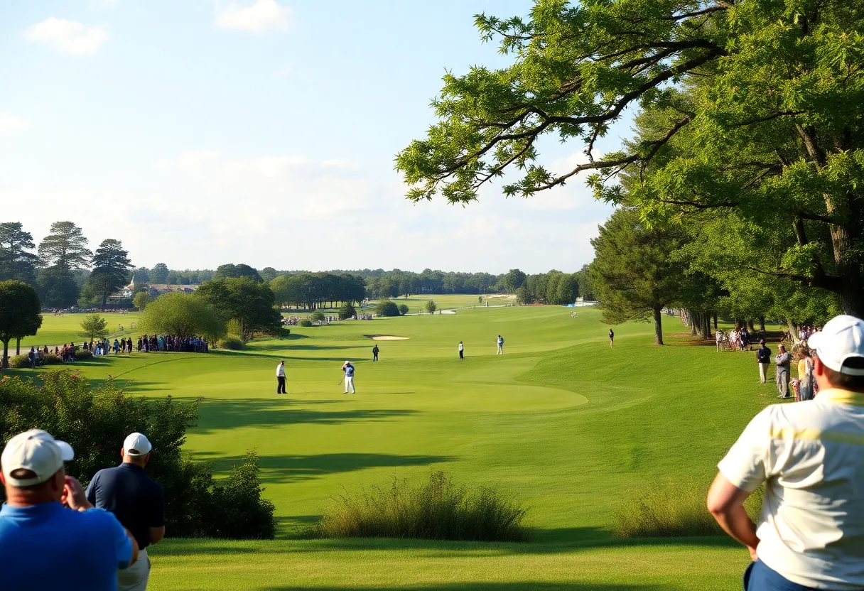 Golfers playing at the Arnold Palmer Invitational