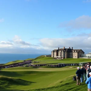 Scenic view of Ayrshire golf courses including Royal Troon