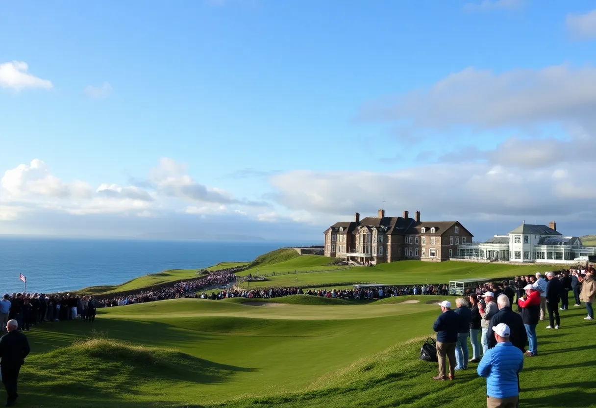 Scenic view of Ayrshire golf courses including Royal Troon