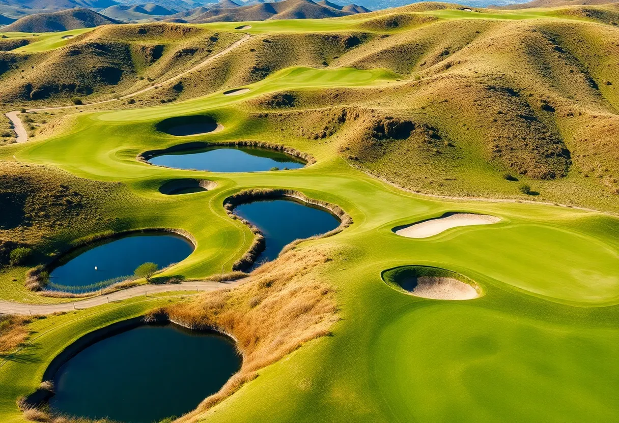 Scenic view of Bay Hill golf course with unique design features