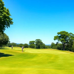 Scenic view of a golf course in Connecticut
