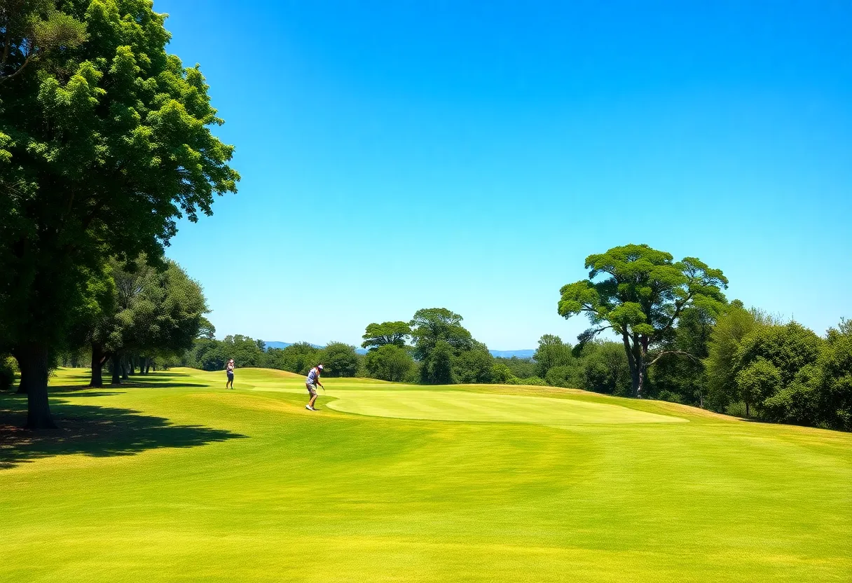 Scenic view of a golf course in Connecticut