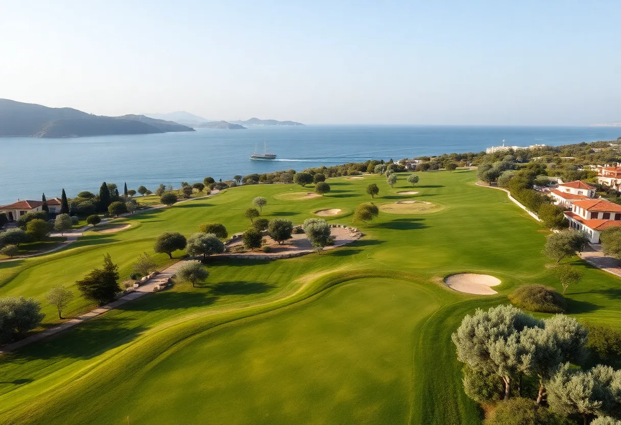 Golf course at Costa Navarino Resort in Greece