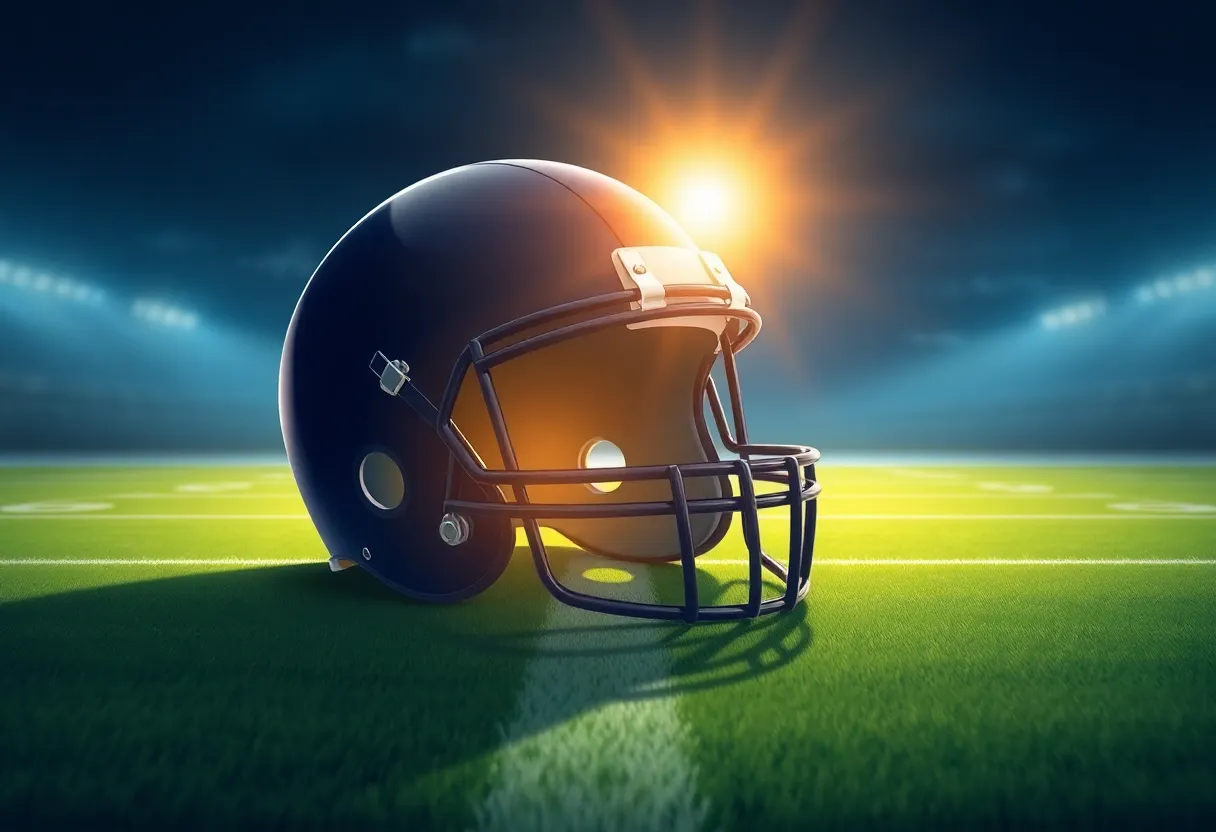Illustration symbolizing the legacy of a football legend in a community.