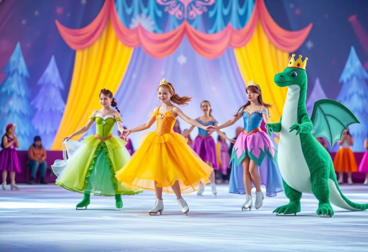 Disney on Ice featuring Frozen and Encanto characters skating on ice