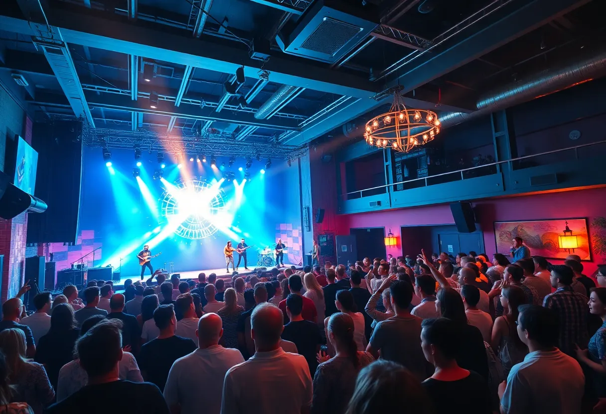FIVE Live Music Venue in Jacksonville featuring a modern stage and vibrant atmosphere.