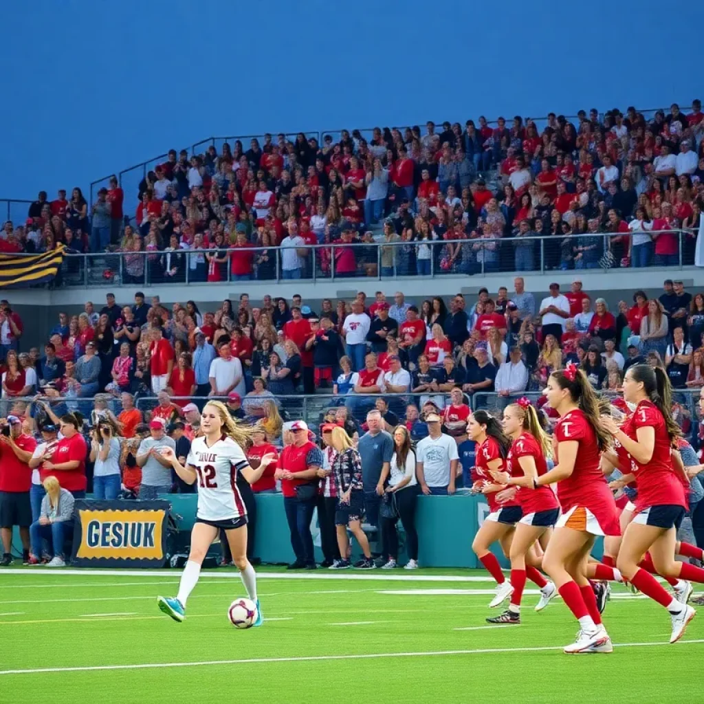 Florida Avengers Women's Tackle Football team in action during a game