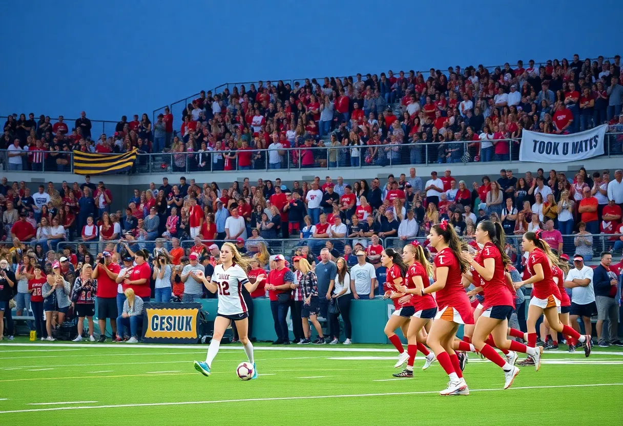 Florida Avengers Women's Tackle Football team in action during a game