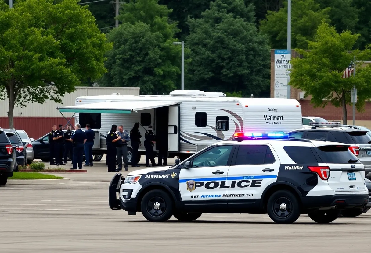 Police and SWAT team at a standoff scene in Gainesville