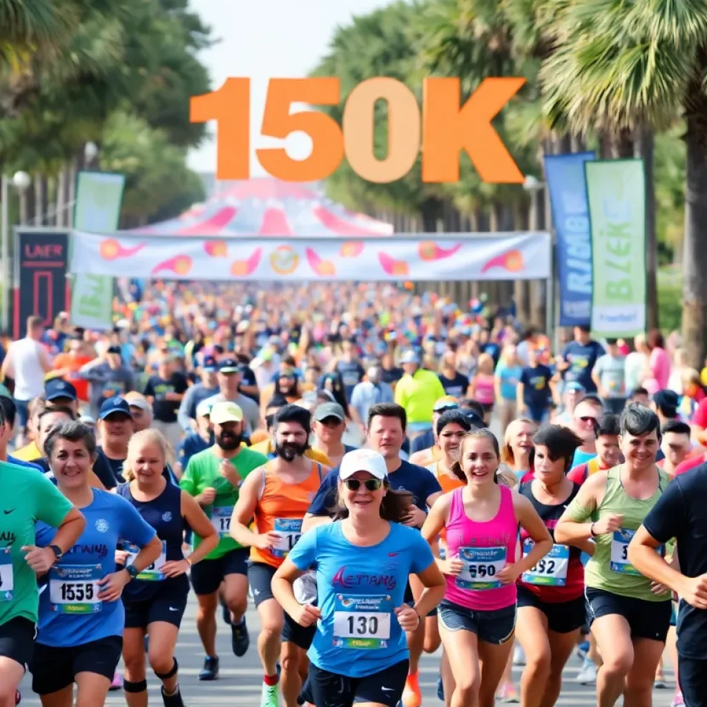 Runners at the Gate River Run in Jacksonville