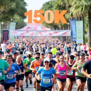 Runners at the Gate River Run in Jacksonville