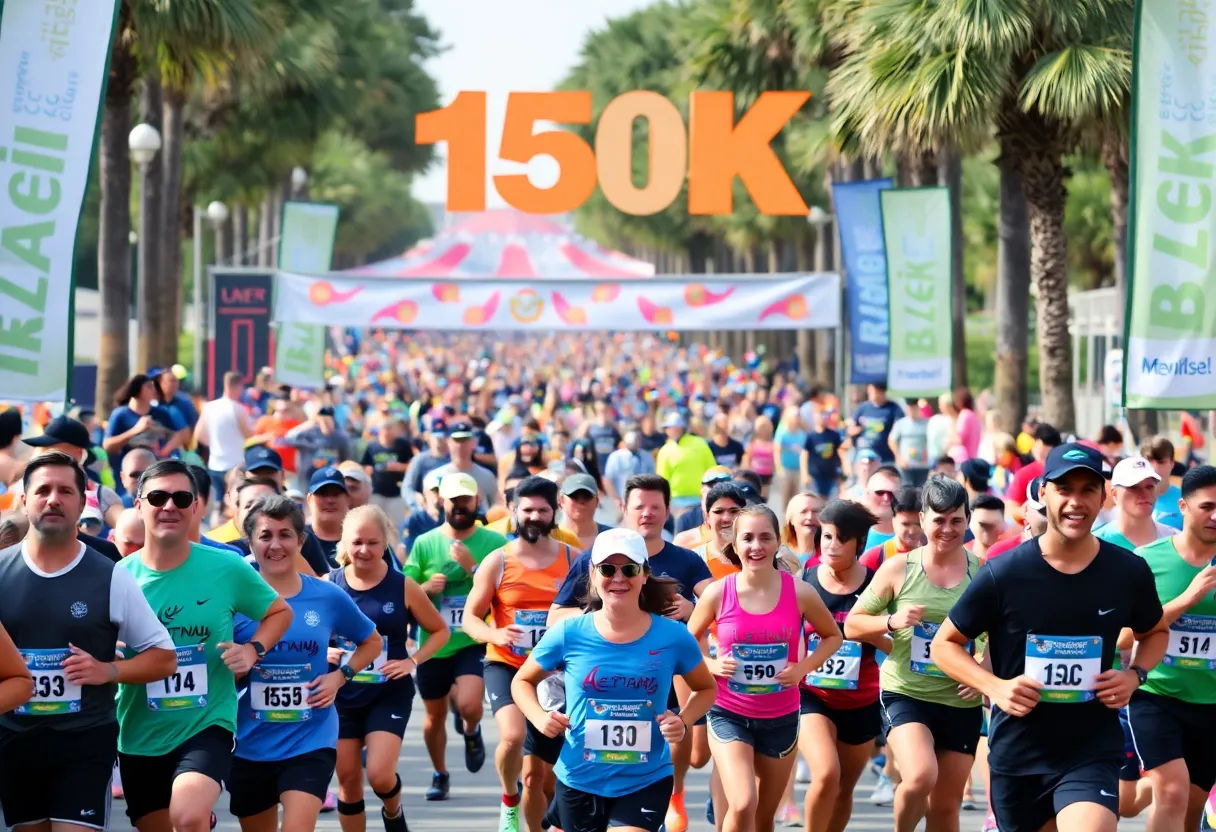Runners at the Gate River Run in Jacksonville