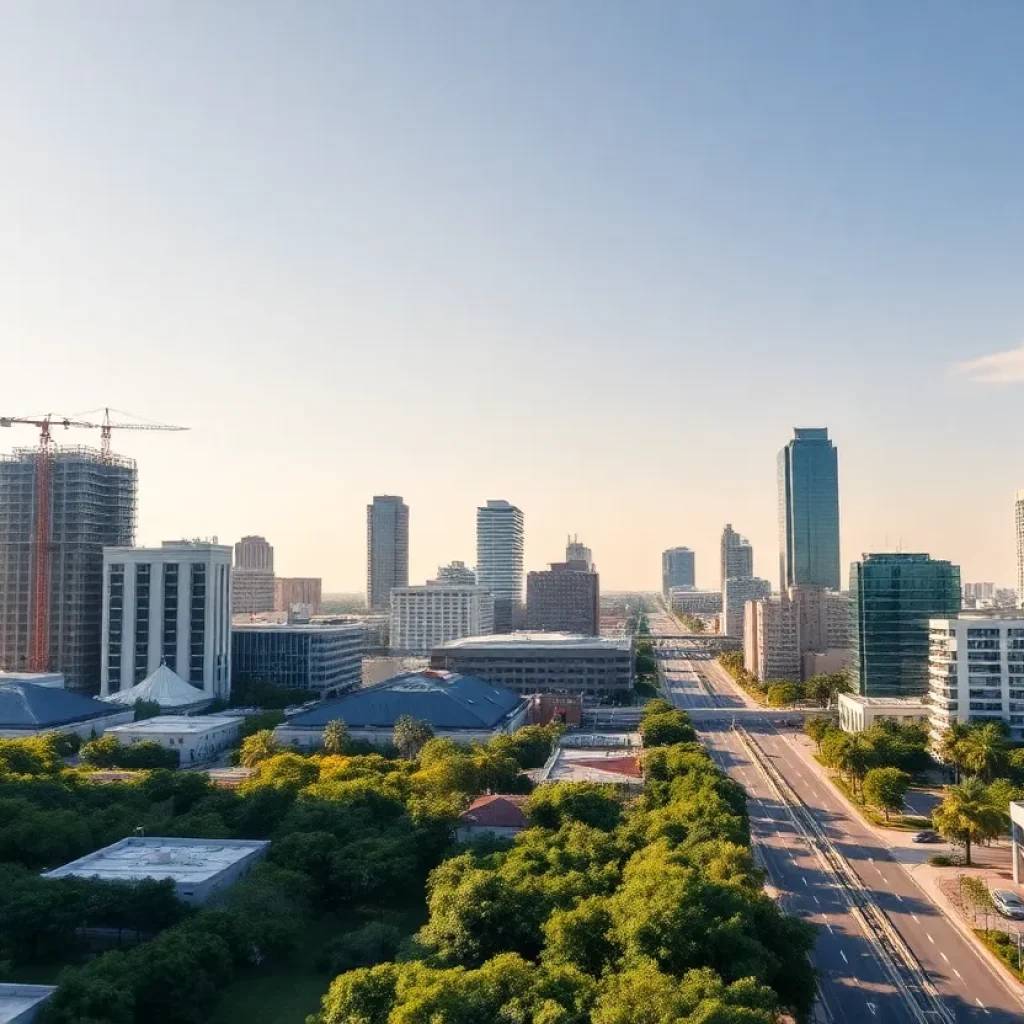 Artist's rendering of new buildings in downtown Jacksonville as part of the Gateway Jax development.