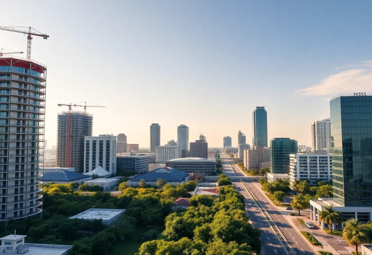 Artist's rendering of new buildings in downtown Jacksonville as part of the Gateway Jax development.
