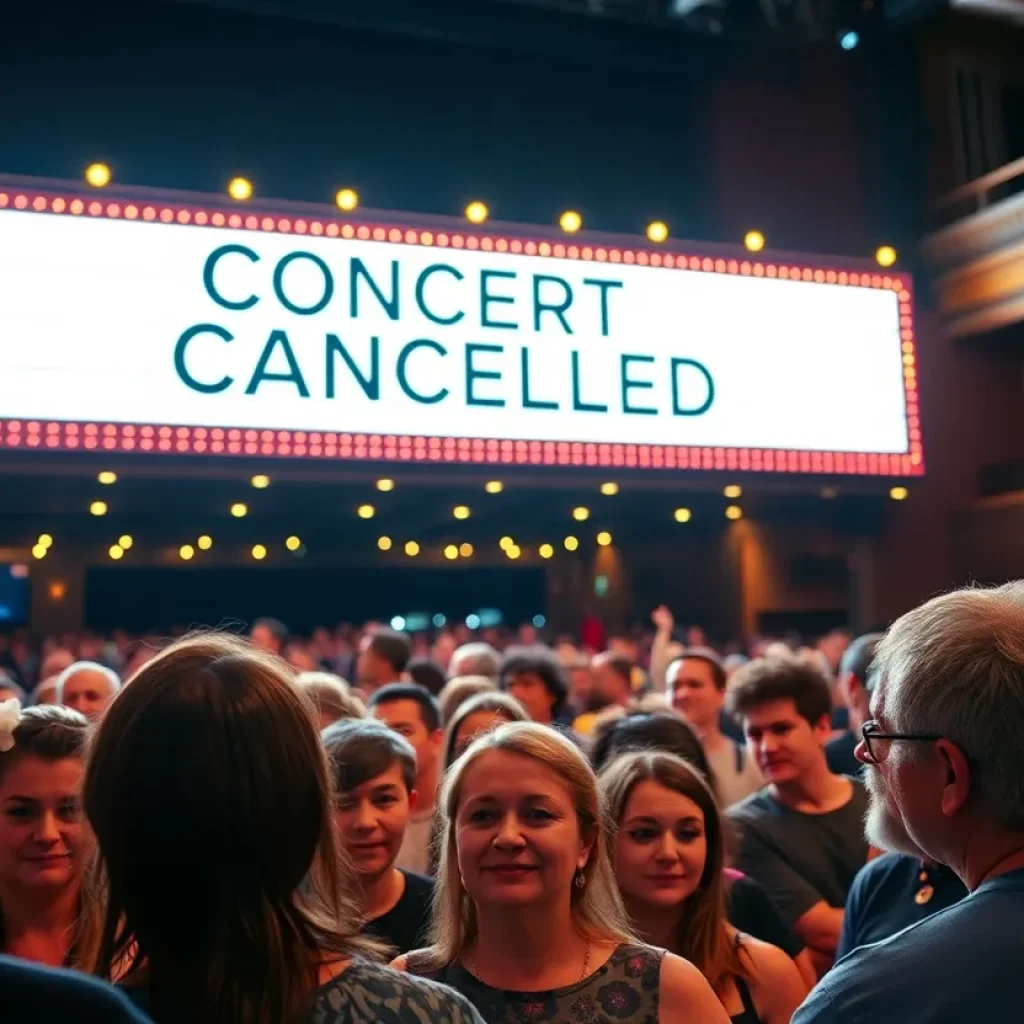 Disappointed concert-goers outside Florida Theatre