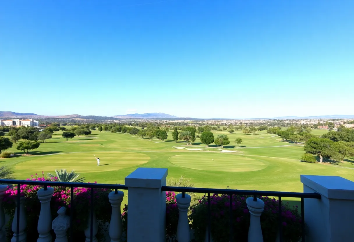 Golf resort with clear skies and beautiful courses