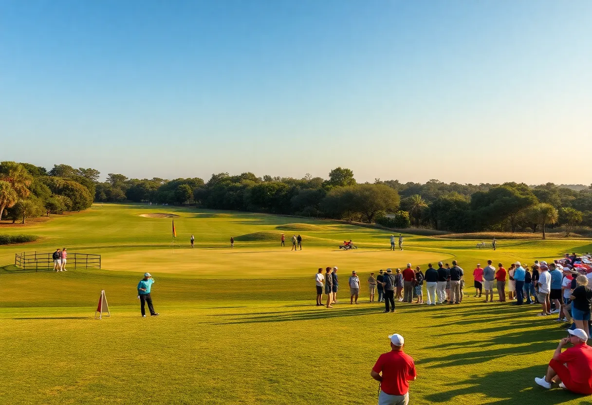 Golf players at the Hayt Collegiate Invitational in Ponte Vedra Beach