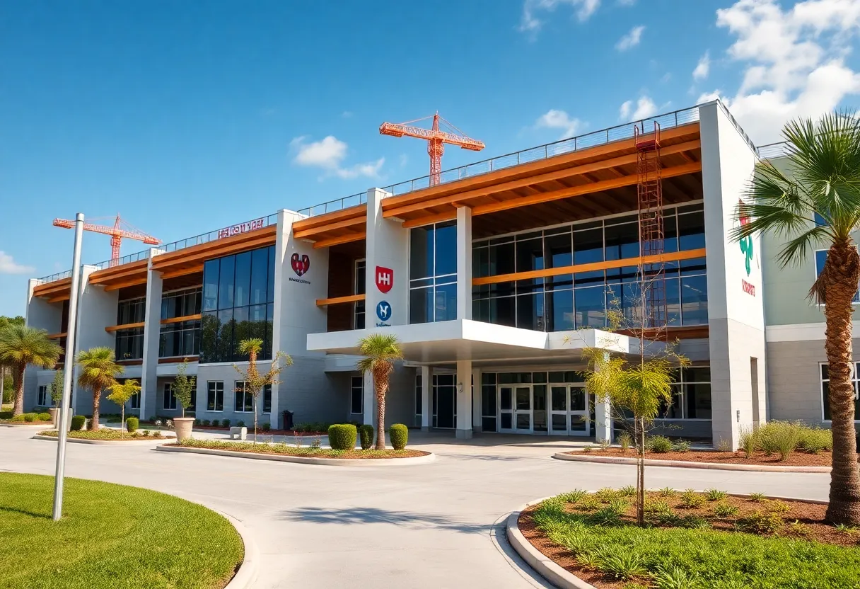 Construction site for a new healthcare facility in St. Johns County