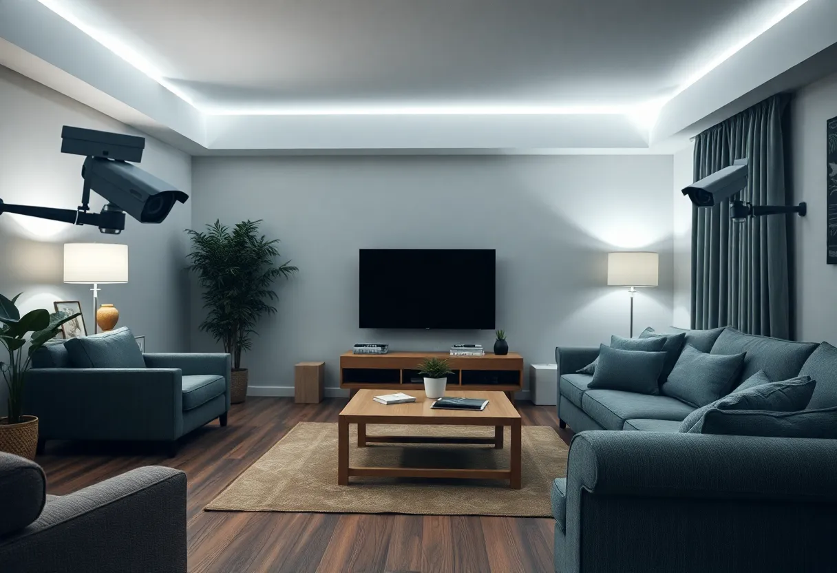 Representation of hidden cameras in a home setting