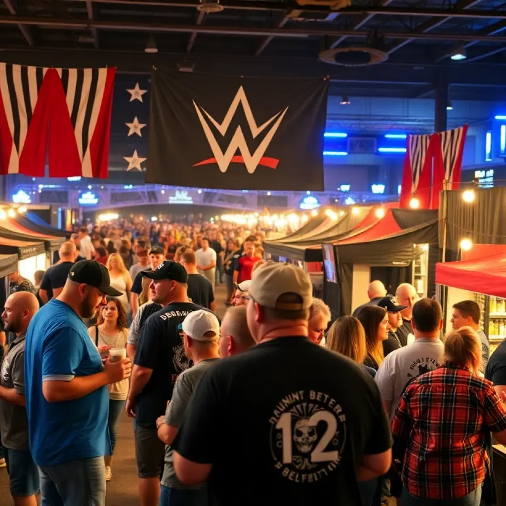 Daytime crowd enjoying Hulk Hogan's beer tour in Jacksonville.