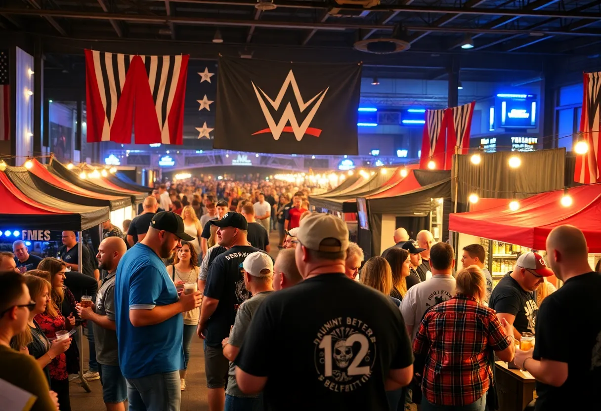 Daytime crowd enjoying Hulk Hogan's beer tour in Jacksonville.