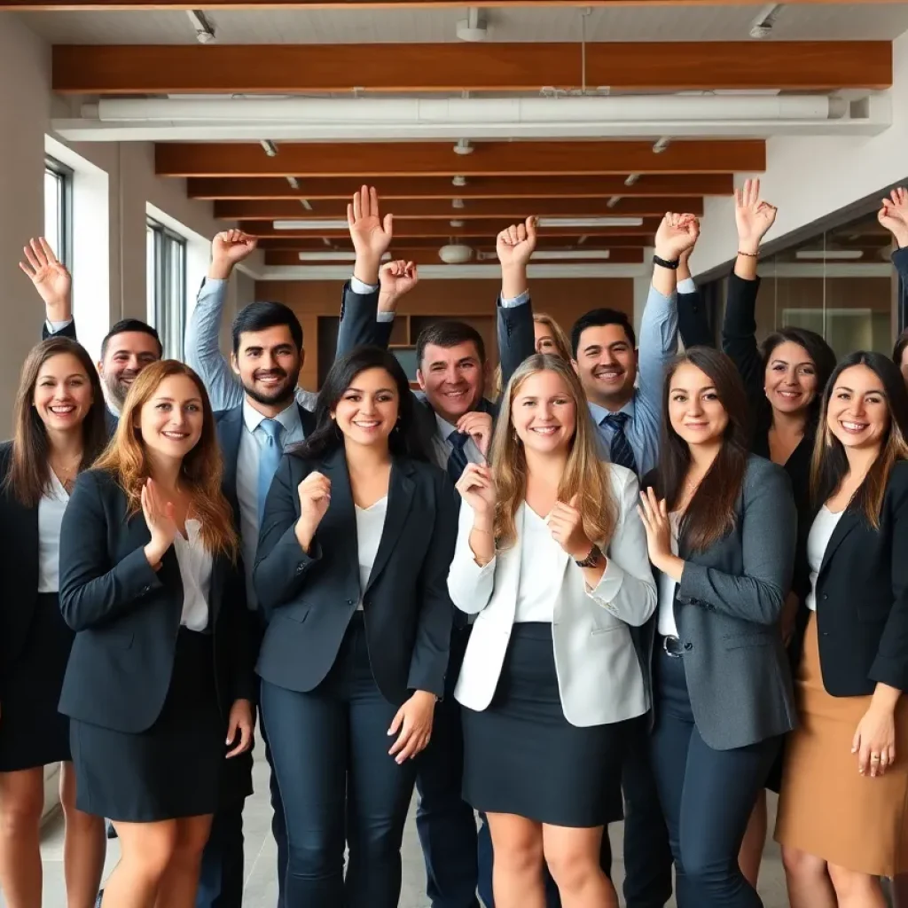 Young attorneys celebrating their recognition at the Jacksonville Bar Association