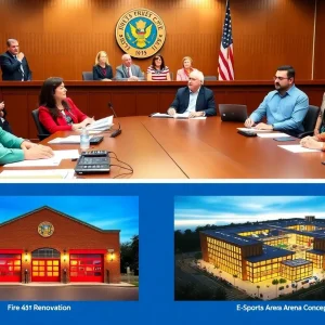 Discussion at a city council meeting about community projects in Jacksonville.