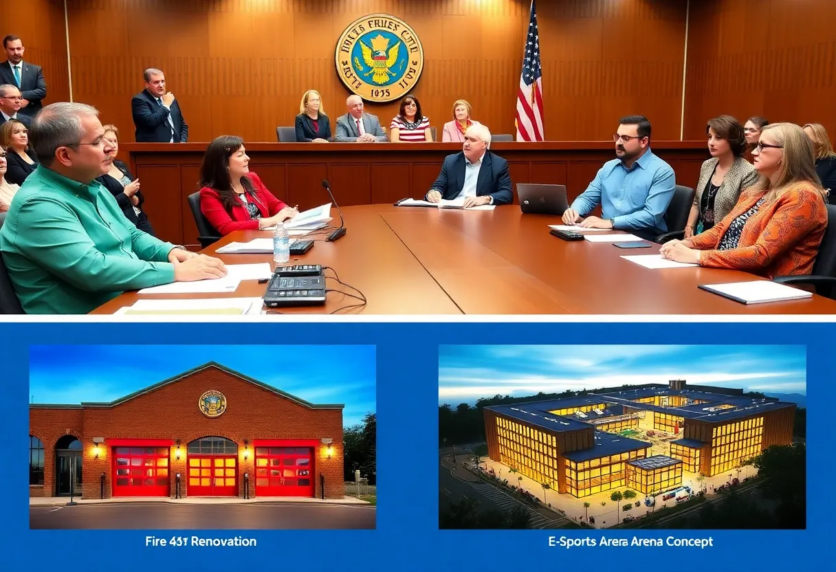 Discussion at a city council meeting about community projects in Jacksonville.
