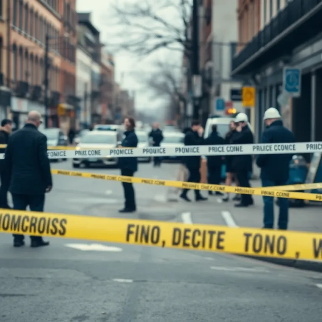 Crime scene in Jacksonville with police tape