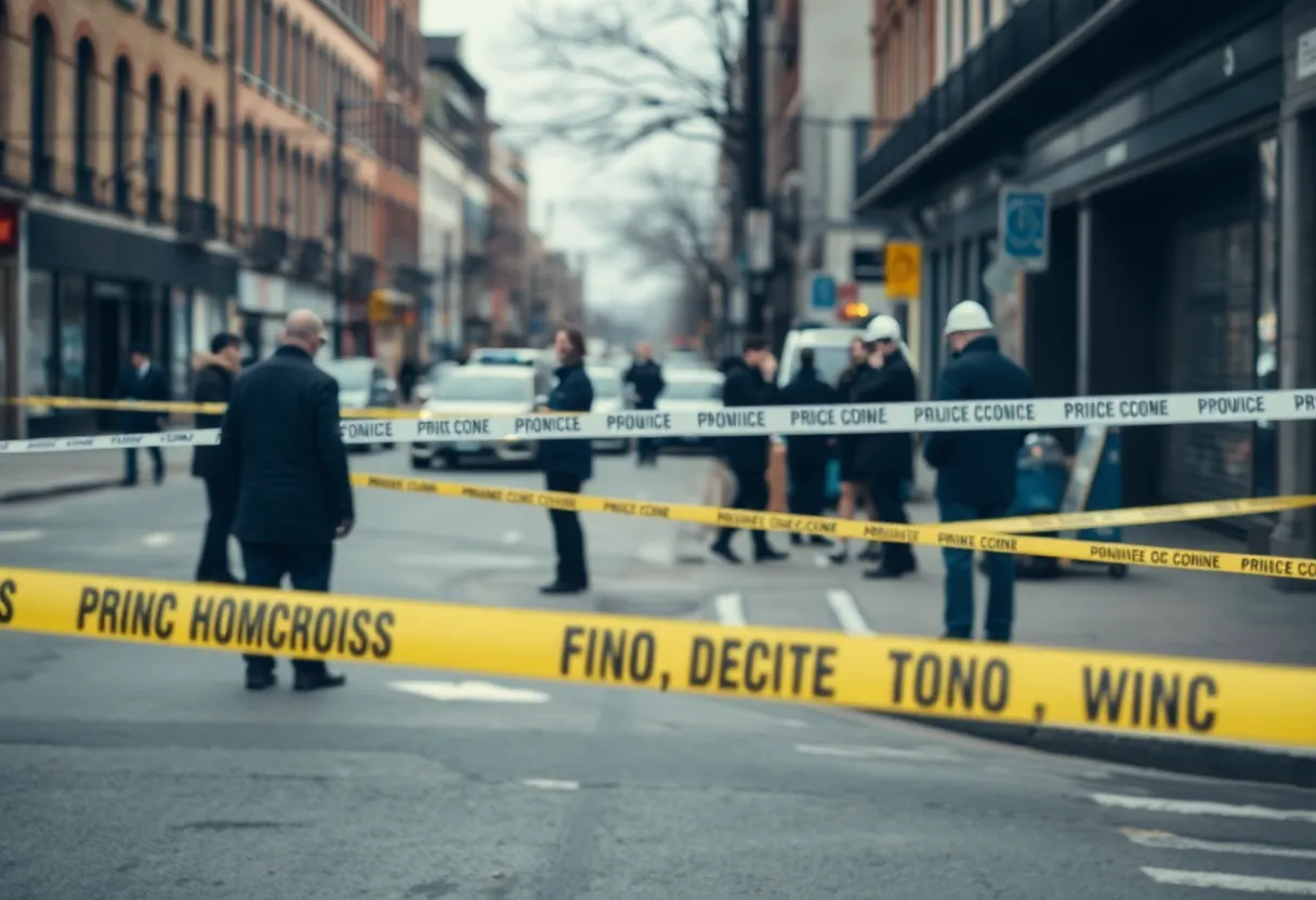 Crime scene in Jacksonville with police tape