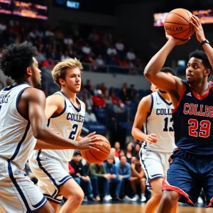 Jacksonville Dolphins competing against Incarnate Word Cardinals in the CBI Quarterfinals.