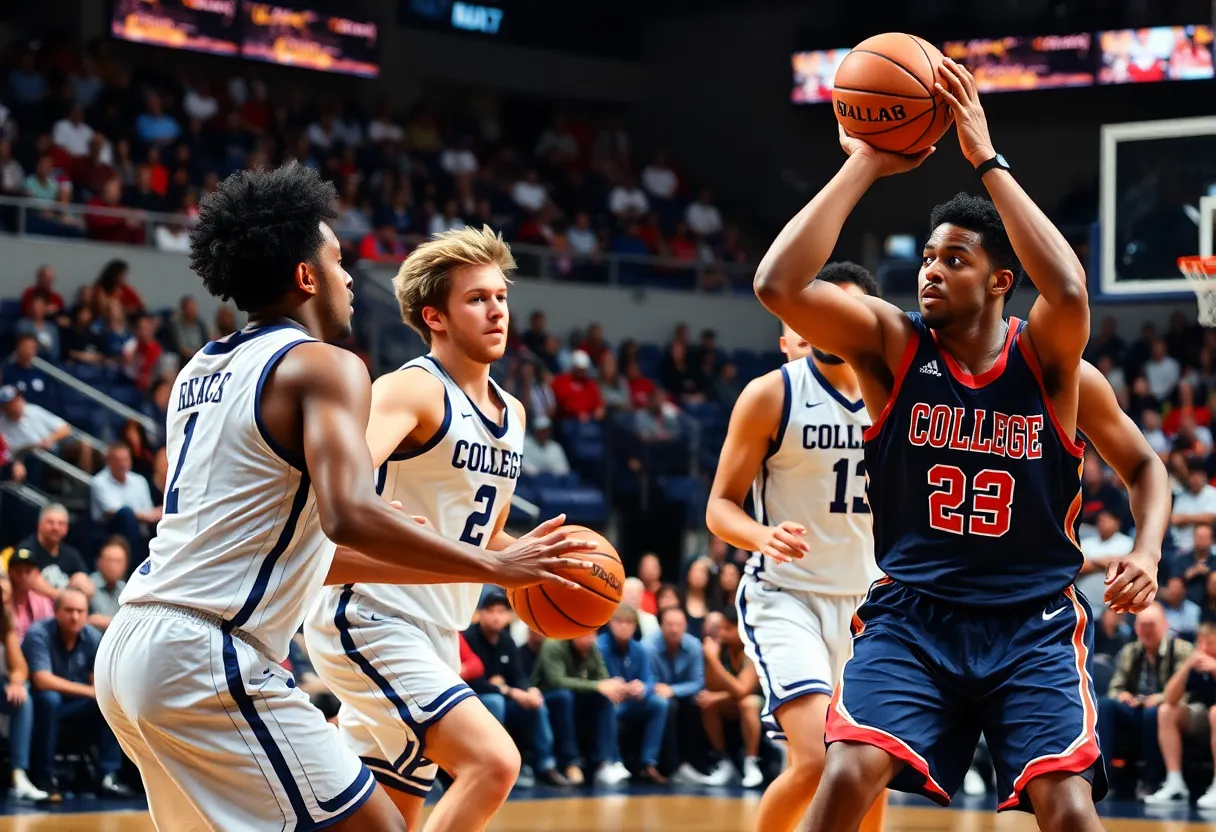 Jacksonville Dolphins competing against Incarnate Word Cardinals in the CBI Quarterfinals.
