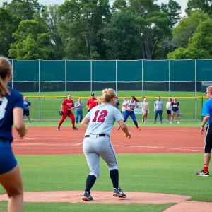 Jacksonville Dolphins softball team competing against Florida Gators