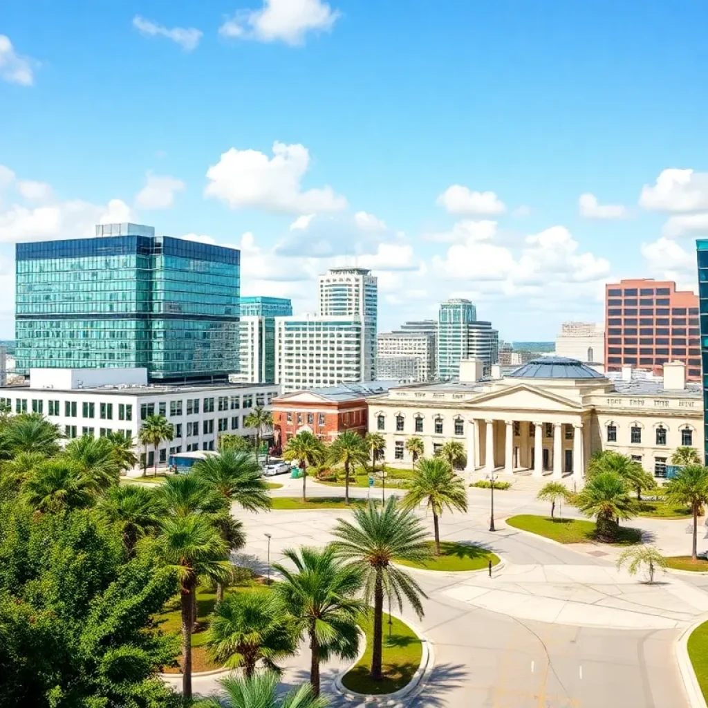 Cityscape of Jacksonville highlighting government buildings