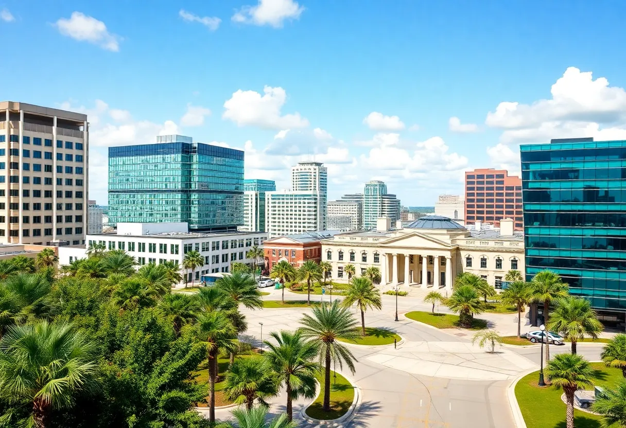 Cityscape of Jacksonville highlighting government buildings