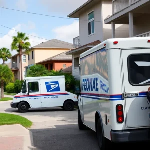 Residents in Jacksonville discussing mail delivery problems in their neighborhood.