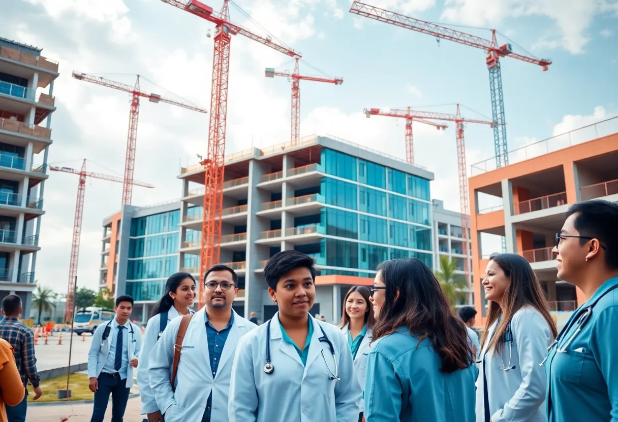 Construction site of the LECOM medical school in Jacksonville