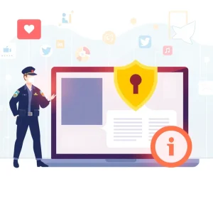 Concept image of online communication and safety