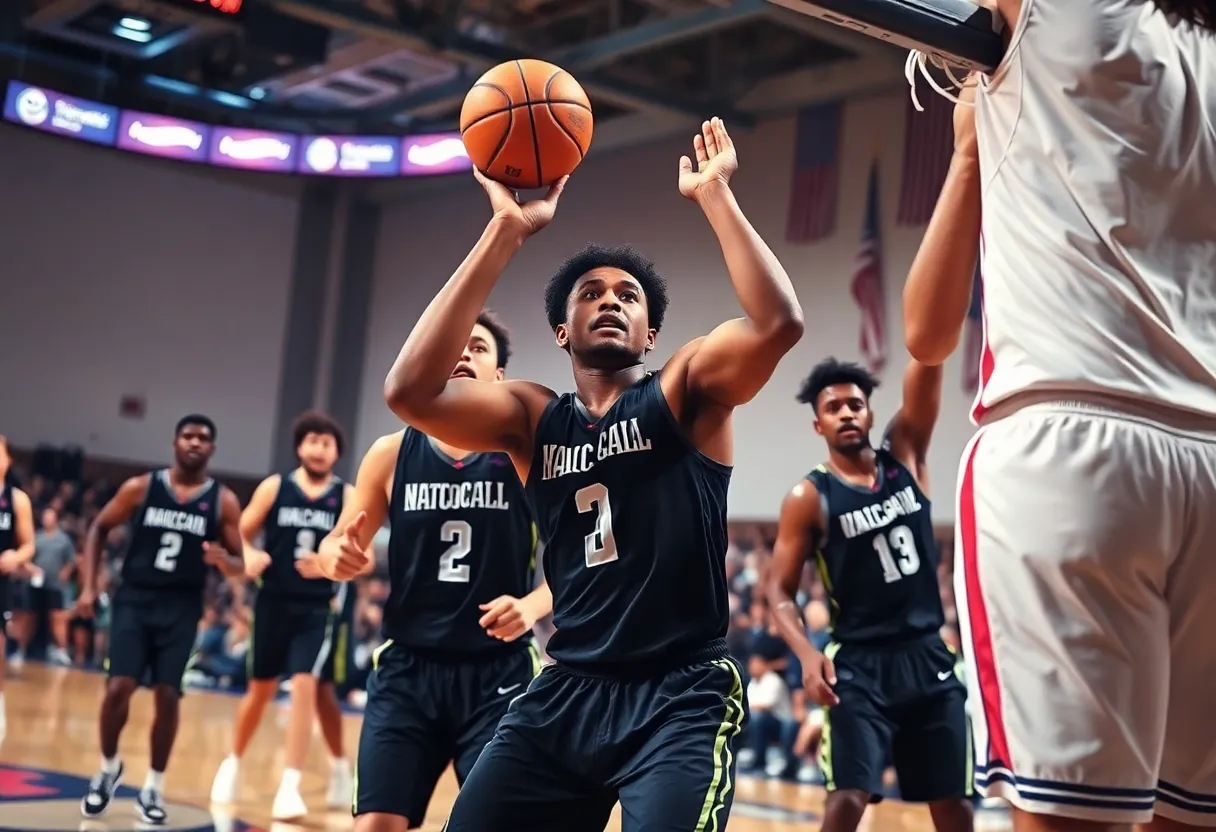 Jacksonville University Dolphins basketball team during game