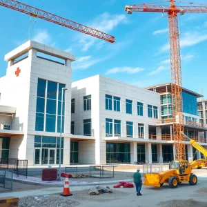 Construction site of Jacksonville University medical school