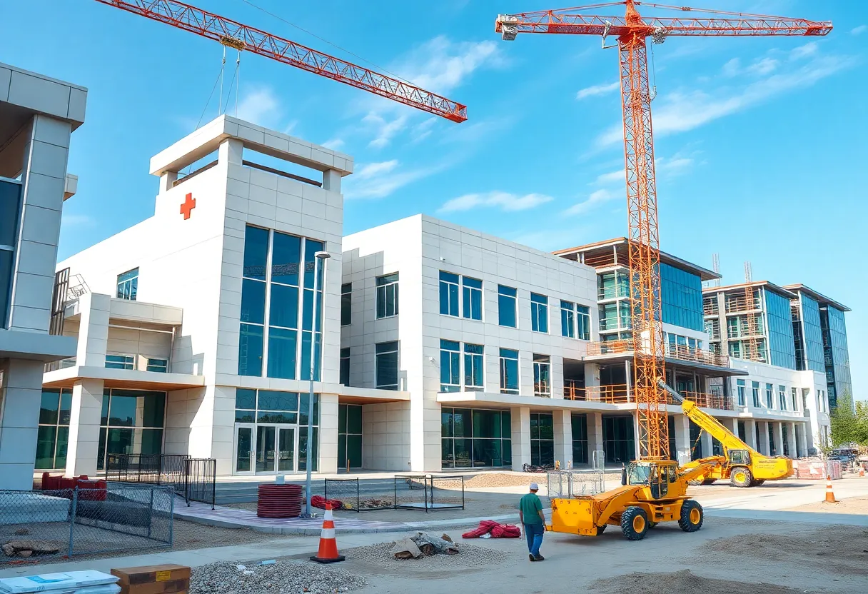 Construction site of the new medical school at Jacksonville University