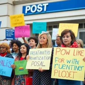 Protest against USPS privatization in Jacksonville
