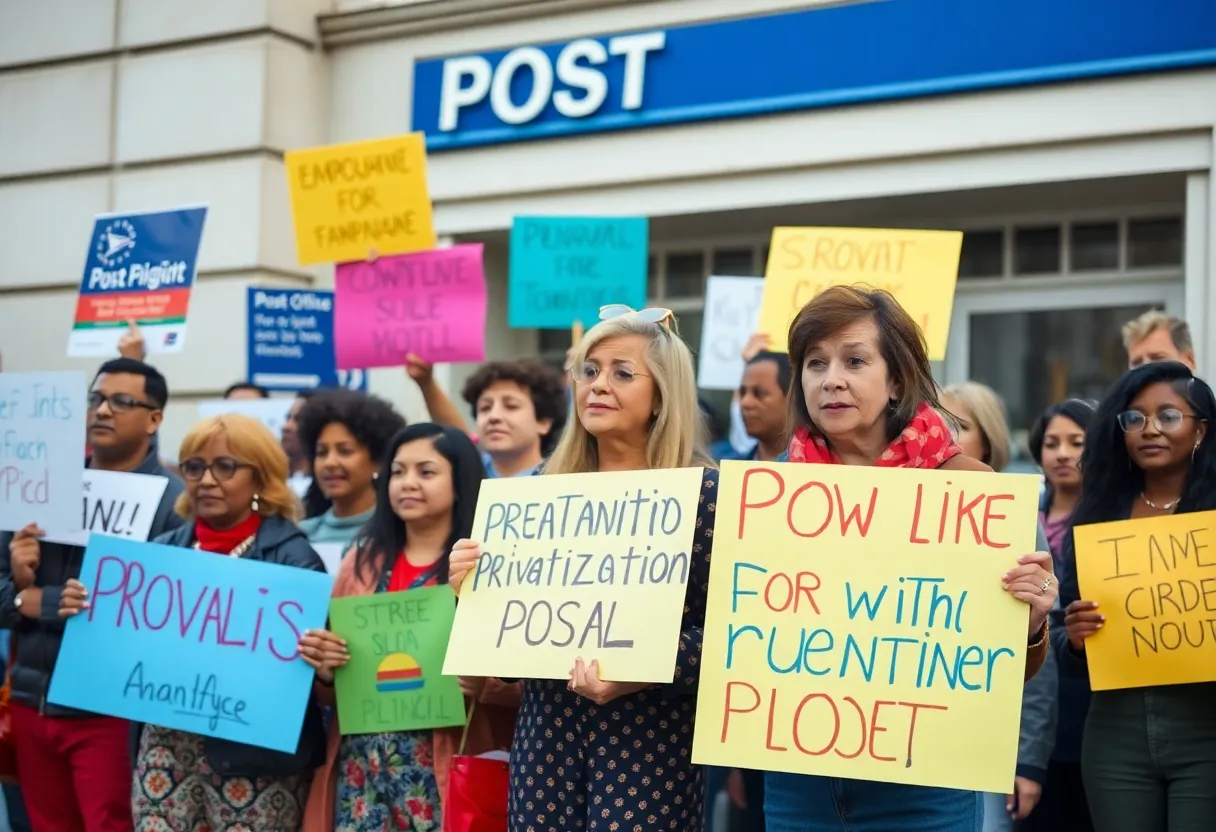 Protest against USPS privatization in Jacksonville
