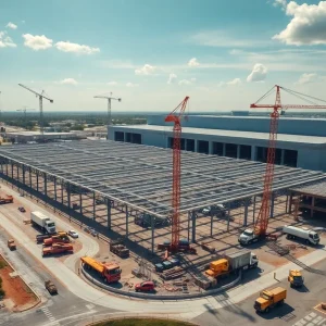 Construction of a large warehouse in Jacksonville