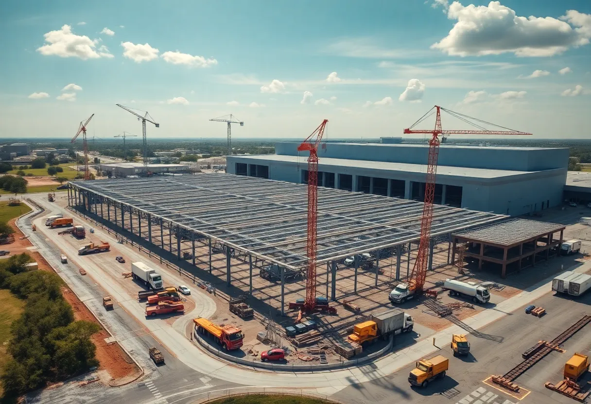 Construction of a large warehouse in Jacksonville