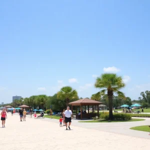 Beautiful sunny day in Jacksonville, Florida.