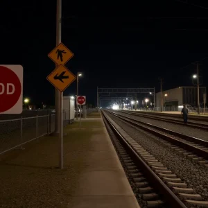 Emergency response at train accident scene in Jacksonville