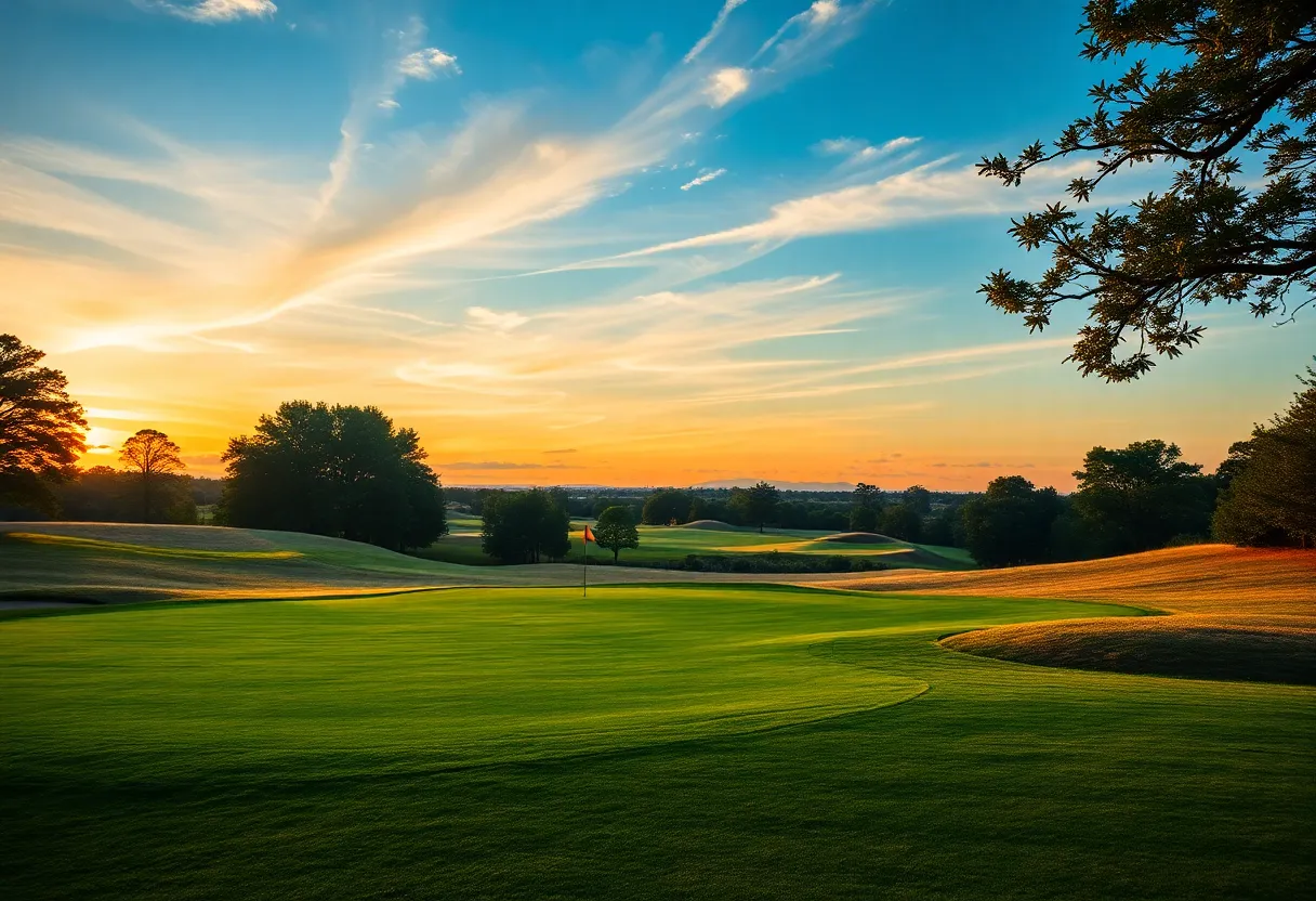 Celebration of a young golfer winning a tournament