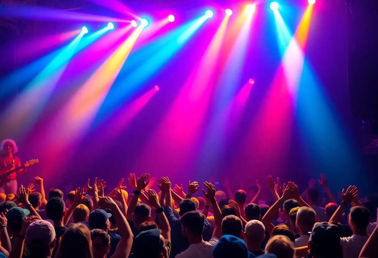 Crowd at a live concert in Jacksonville